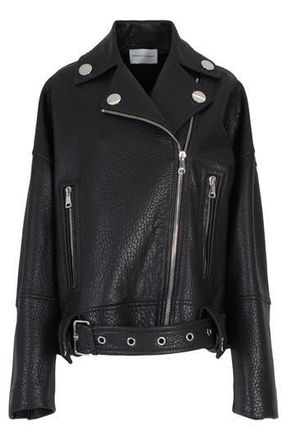 Rebecca Minkoff Stevie Leather Moto Jacket in True Black at Nordstrom Rack, Size Medium/large