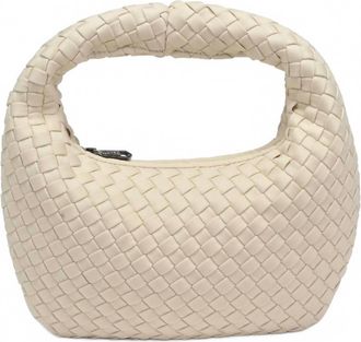 Sol and Selene Womens Dare To Dream Small Woven Neoprene Clutch Bag In Cream