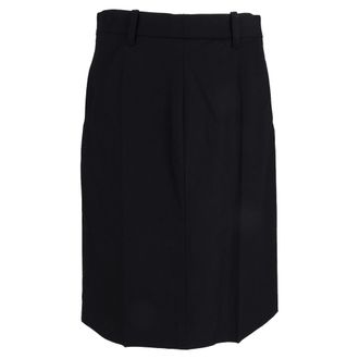 Jil Sander Knee Length Skirt in Black Wool