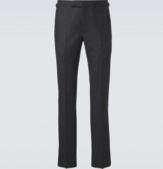 Thom Sweeney Wool flannel slim pants