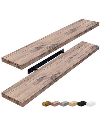 Sorbus Set Of 2 Long Floating Shelves