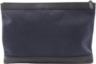 Balenciaga Pre-owned Vintage Canvas Clutch - unisex - Vintage Clutch - Blauw - ONE Size - Leer - Vintage
