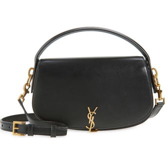 Saint Laurent Voltaire Leather Crossbody Bag in Nero at Nordstrom