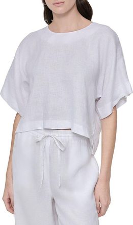 DKNY Dkny Drop Shoulder Linen Top
