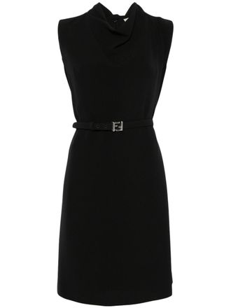 Fendi cady mini dress - women - Silk - 44 - Black
