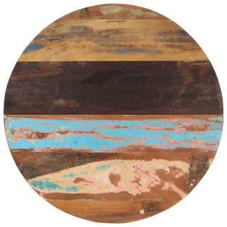 vidaXL Piano Del Tavolo Rotondo 80 Cm 25-27 Mm In Massello Di Recupero - Vidaxl