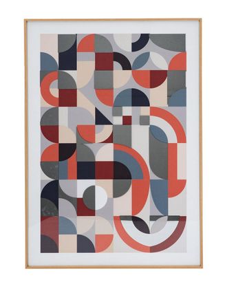 A&B Home Discontinued A&B Home 33.5In Abstract Framed Mirror Art