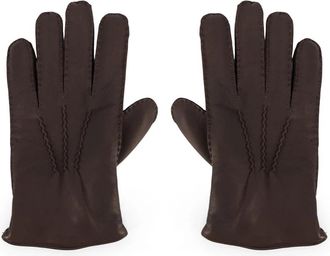 Orciani Stitched Gloves - Heren - Handschoenen - Bruin - 9 IN - Wol - Accessoires