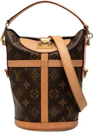 Louis Vuitton Pre-owned Monogram Canvas Bucket Bag - Dames - Vintage Tas - Bruin - ONE Size - Leer - Vintage