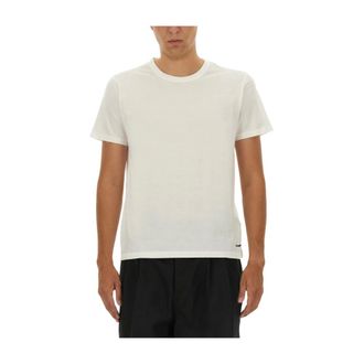 Jil Sander T-Shirts, male, White, Size: M Crewneck T-Shirt