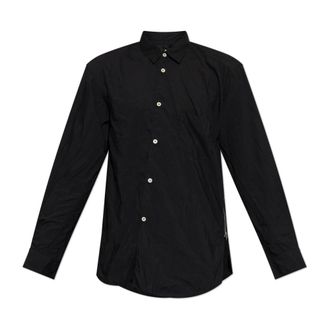 Comme Des Gar&ccedil;ons Casual Shirts, male, Black, Size: XL Asymmetrical Cut Shirt
