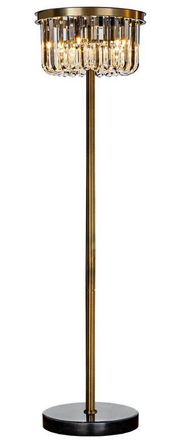 Richmond Interiors Design Stehlampe Dagmar mit Marmorsockel, Schwarz - &oslash; 40 x 150 cm