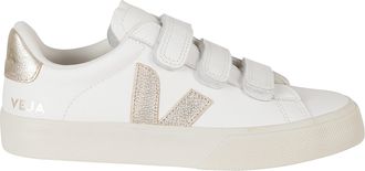 Veja Camel Recife Gold Logo Leather Low-Top Sneakers