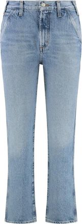 A Gold E Cooper High-rise straight leg jeans - Dames - Regular Fit Jeans - Blauw - W25 - Katoen - Jeans
