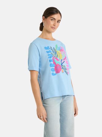 Lieblingsst&uuml;ck Rundhalsshirt LIEBLINGSST&Uuml;CK DuranaL, Damen, Gr. 4XL, light blau, Single Jersey, Obermaterial: 100% Baumwolle, bedruckt, gemustert, mehrfarbig, normal