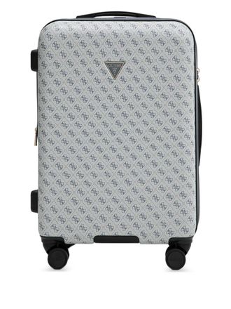Guess Co Jesco logo-print luggage bag - women - Polyester/Polycarbonite - One Size - Grey