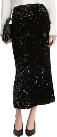 Vince Sequins On Velvet Column Maxi Skirt