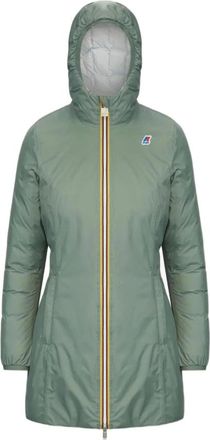 K-Way Omkeerbaar donsjack - Dames - Zomerjassen - Groen - XL - Nylon - Jassen
