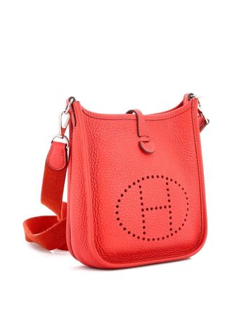 Herm&egrave;s Evelyne Bag Gen III Clemence TPM crossbody bag - Rosso