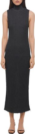 Helmut Lang Mock Neck Sleeveless Maxi Sweater Dress in Black at Nordstrom, Size X-Small