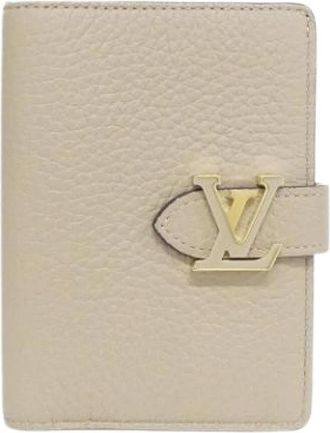 Louis Vuitton Pre-owned Vintage Bi-fold Portemonnee - Dames - Vintage Accessoires - Beige - ONE Size - Leer - Vintage