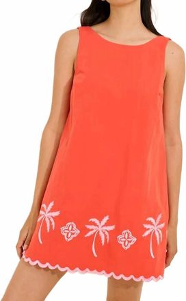 Minkpink Amaya Embroidered Mini Dress In Orange