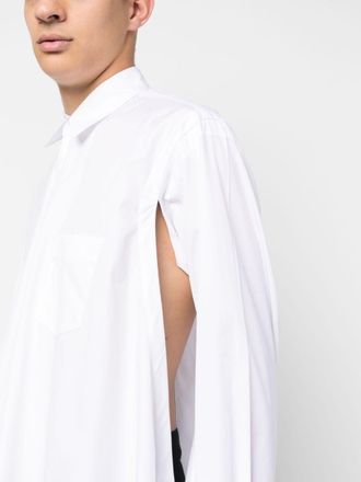 Comme Des Gar&ccedil;ons Side-Slit Cotton Shirt - White