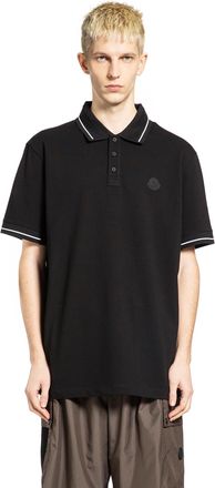 Moncler Logo Patch Cotton Polo Shirt