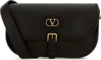 Valentino Garavani Black Leather Antibes Crossbody Bag