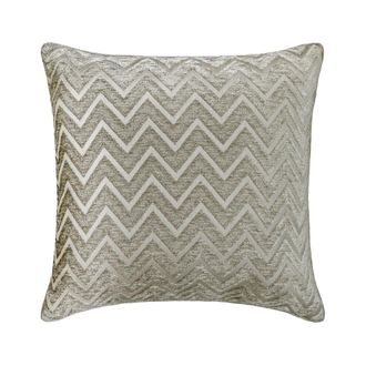 OEM Fundas De Almohada Homecentric Decoradas En Plata De 35 X 35 Cm (paquete De 2), Estampado Geom&eacute;trico De Espiga De Terciopelo, Perfectas Para Pascua - 