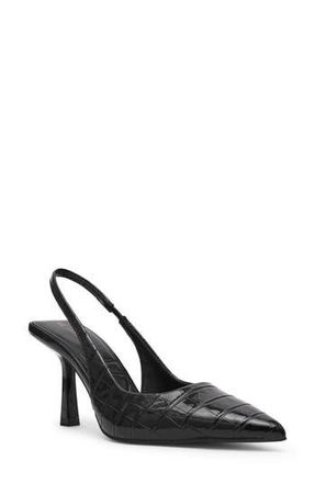 Anne Klein Indianna Slingback Pump in Black Croc at Nordstrom Rack, Size 7.5