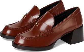 Coach Natalie Loafer Womens Flat Shoes Dark Neutral : 5.5 B - Medium, Leather