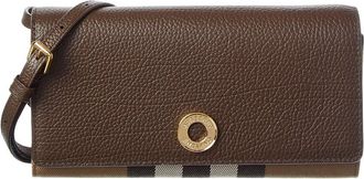 Burberry Check Canvas & Leather Crossbody