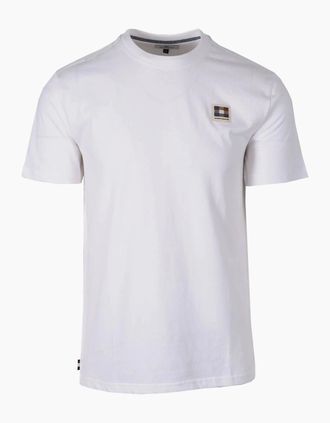 Aquascutum Mens Aquascutum Club Check Patch T-shirt White - Size: 46