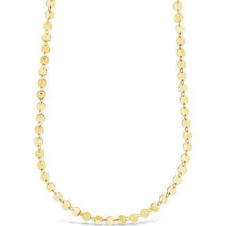 Sterling Forever Round Disc Long Chain Necklace in Gold at Nordstrom Rack