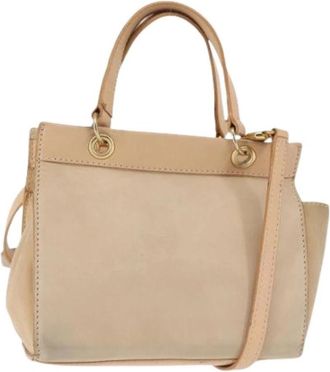 Celine Pre-owned Su&egrave;de Handtas - Dames - Vintage Handtas - Beige - ONE Size - Su&egrave;de - Vintage