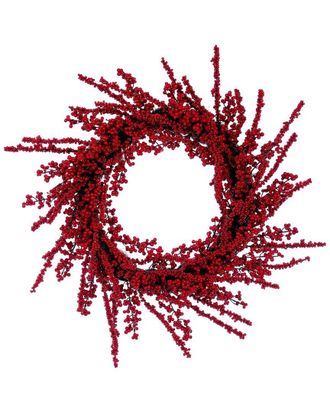 Vickerman 28In Mixed Red & Dark Red Berry Wreath