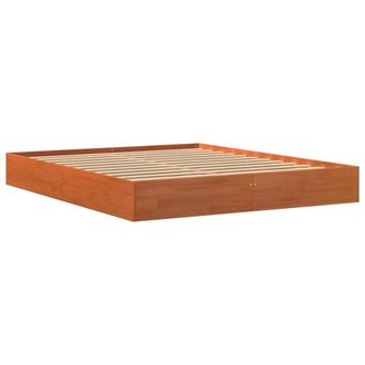Berkfield Home Beautiful Bed Frame without Mattress Wax Brown 160x200 cm Solid W