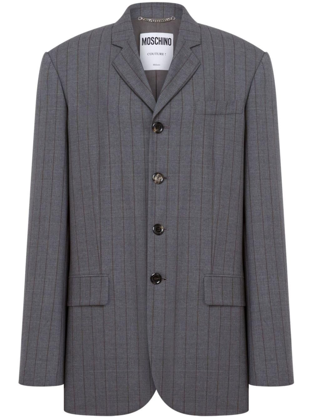 スーツ MOSCHINO Women Suit Jackets J0505 82260474 Grey Moschino Suit jacket