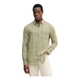 Barbour Citywell Shirt - Heren - Casual Overhemden - Groen - XL - Linnen - Overhemden