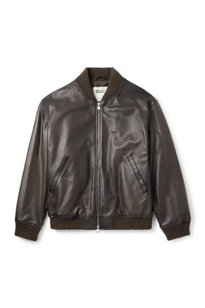 Valstar Oversized Leather Bomber Jacket