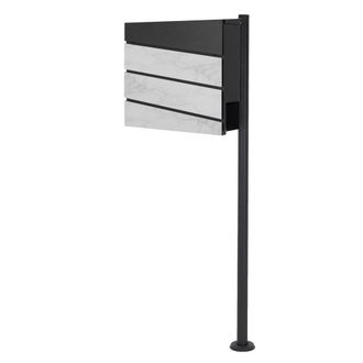 ML Design Buz&oacute;n de pie con compartimento para peri&oacute;dicos antracita