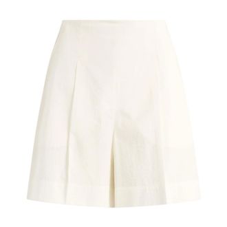 Max Mara Casual Shorts, female, White, Size: 2XS Balta Cotton Shorts