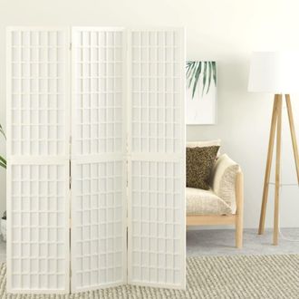 vidaXL Biombo Plegable Con 3 Paneles Estilo Japon&eacute;s Blanco 120x170 Cm Vidaxl