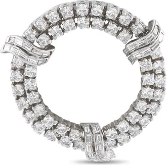 Luxury Bazaar 18K White Gold 2.0ct Diamond Open Circle Brooch MF03-062426