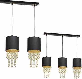 Milagro Lampada a sospensione ALMERIA NERO/ORO 3xE27