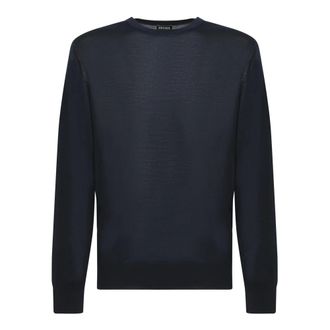 Ermenegildo Zegna High Performance Wool Crewneck - male - Zegna - Round-neck Knitwear - Blue - 4XL - Knitwear