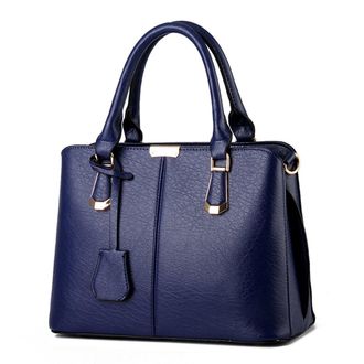 Generic Women PU Leather Handbag Shoulder Lady Cross Body Bag Tote Messenger Satchel Purse (Blue)