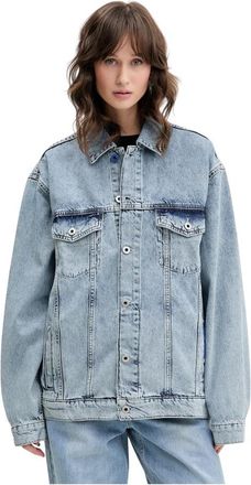 Karl Lagerfeld Relaxed Denim Jacket - Dames - Spijkerjassen - Blauw - XS - Denim - Jassen