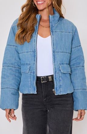 VICI Collection Chill Out Denim Quilted Puffer Jacket at Nordstrom, Size X-Large
